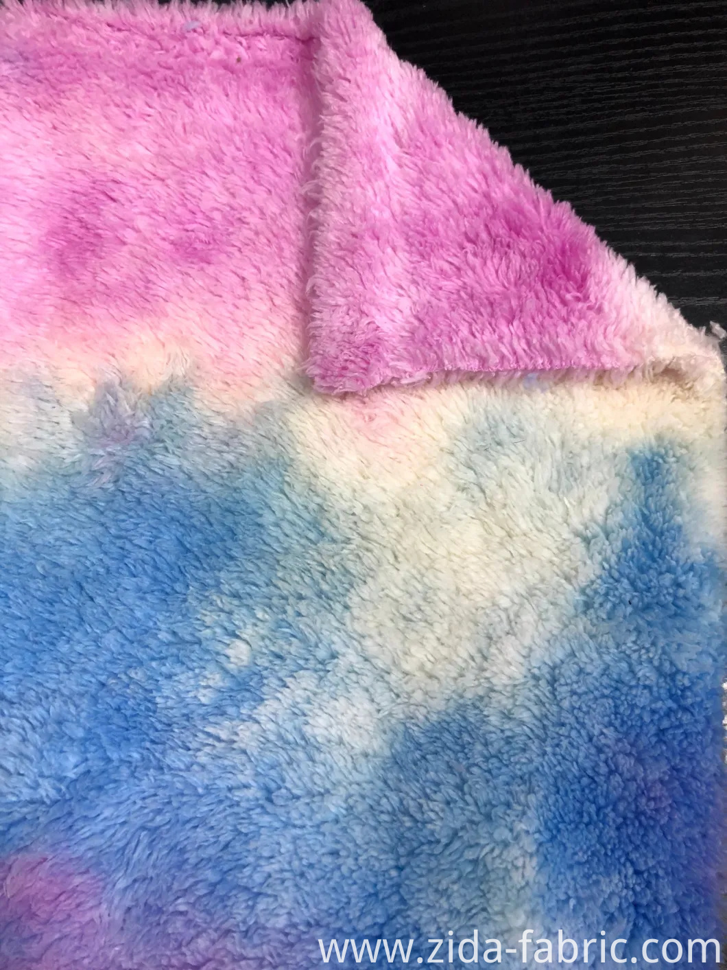 100%Polyester Double Side Shuvelvteen Fleece Tie-Dyed Knitting Fabric